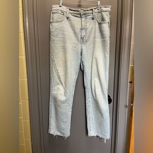 Madewell denim slim demi boot